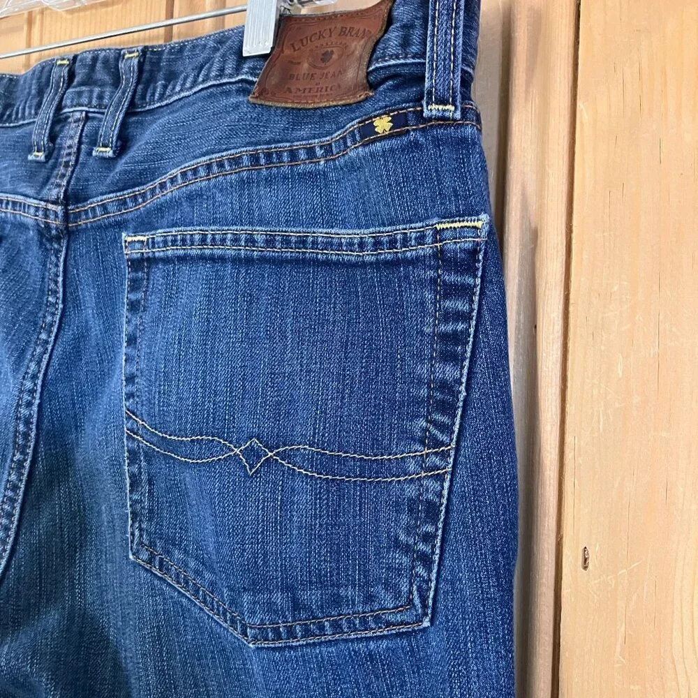 Lucky Brand 329 Mens Vintage 2013 Classic Straight Jeans Size 34x31 Blue AN EXC - Picture 11 of 13